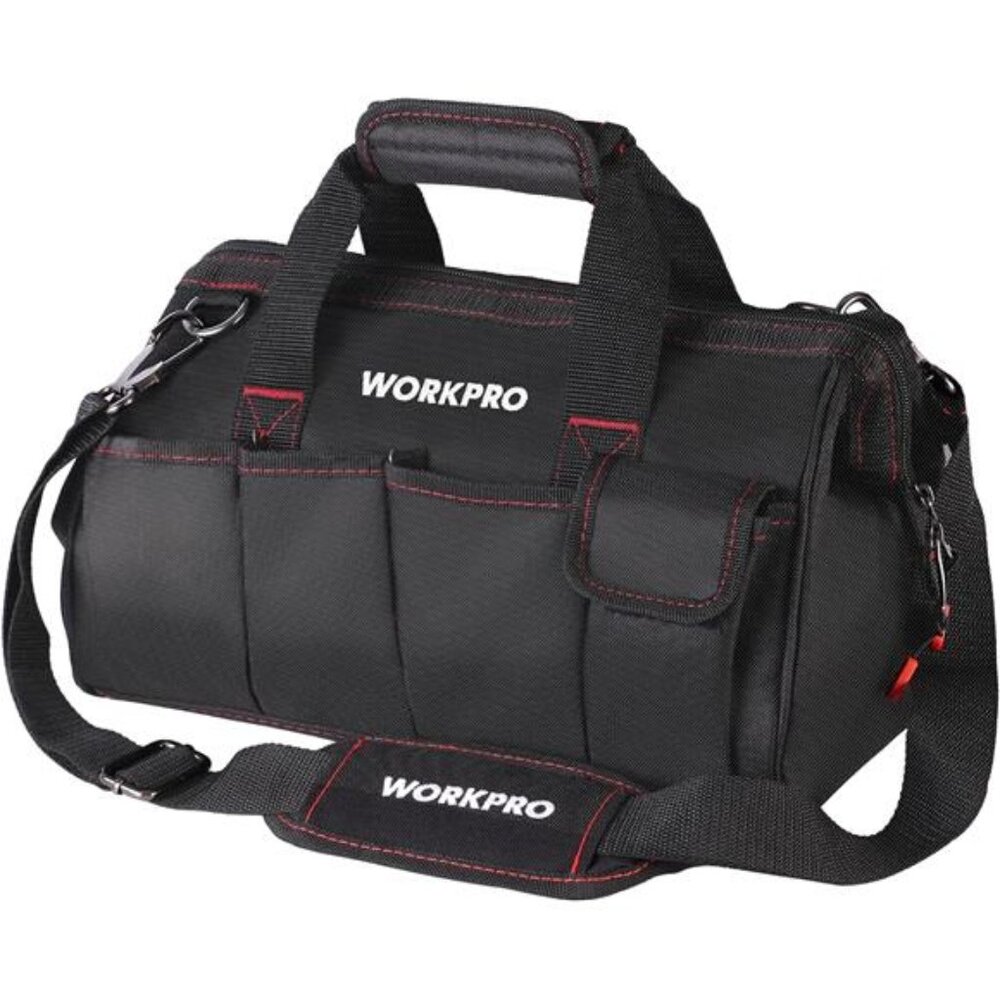14-inch Tool Bag, Multi-pocket Tool Organizer with Adjustable Shoulder
